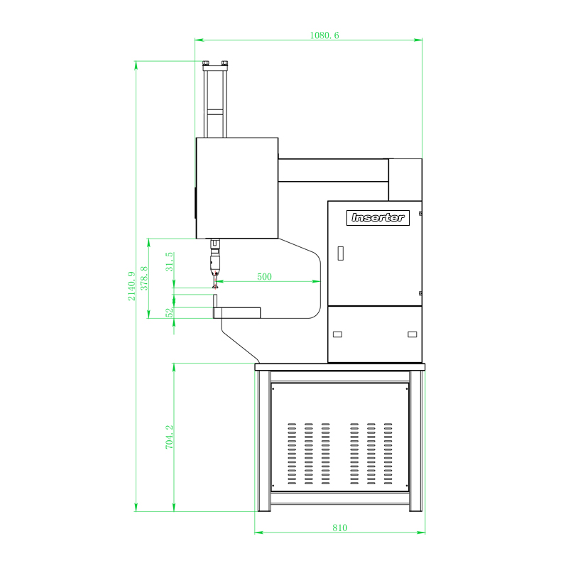 820A Rivettatrice con corsa alternata superiore da 100 mm 8 tonnellate