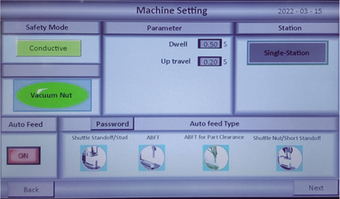 1025MSP Macchina per l'inserimento di elementi di fissaggio a sistema aperto I/O intuitivo